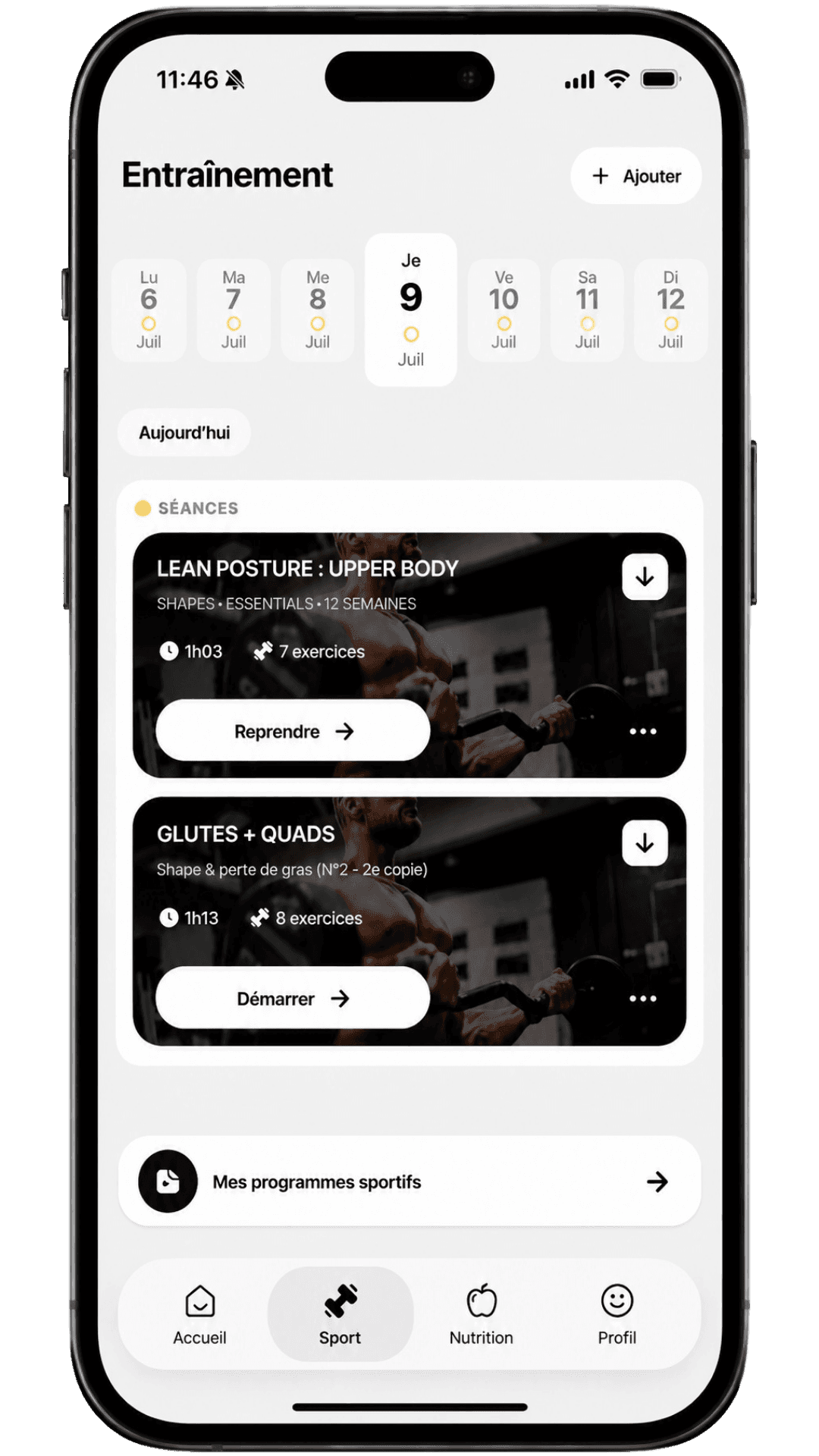 Shapes app screen